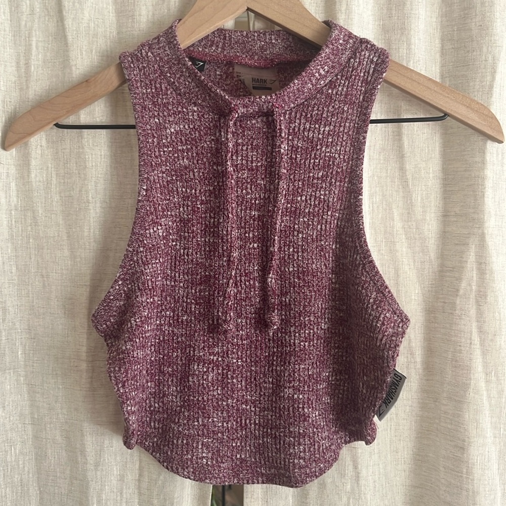 Gymshark Heather Purple Crop Tank Top